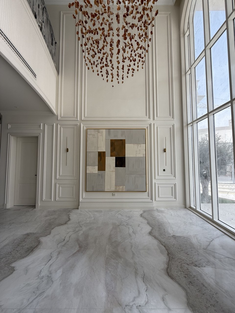 Textured Acrylic Paint on Canvas for Entrance Hall
