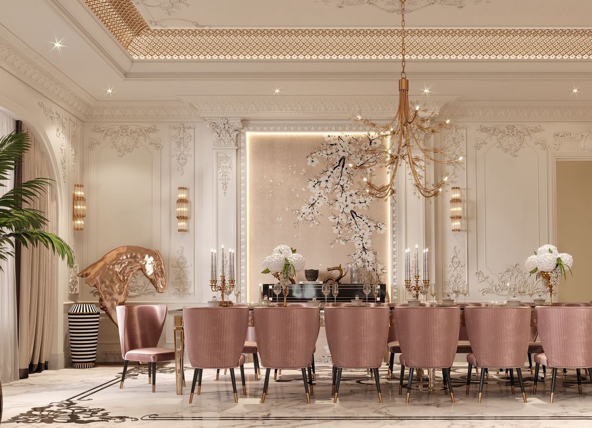 Floral Wall Painting for Dining Room