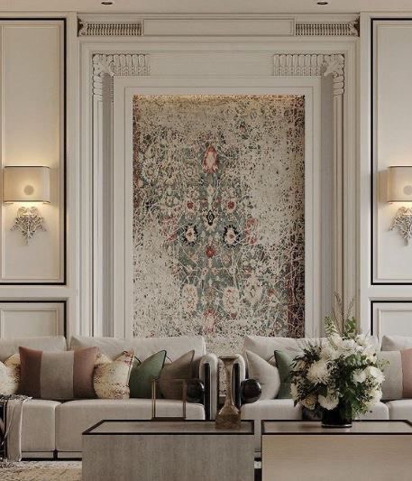 Persian Rug Painting on Wall for Living Room