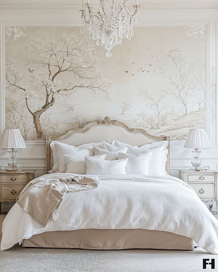 Tree and Light Wall Murals for Bedroom