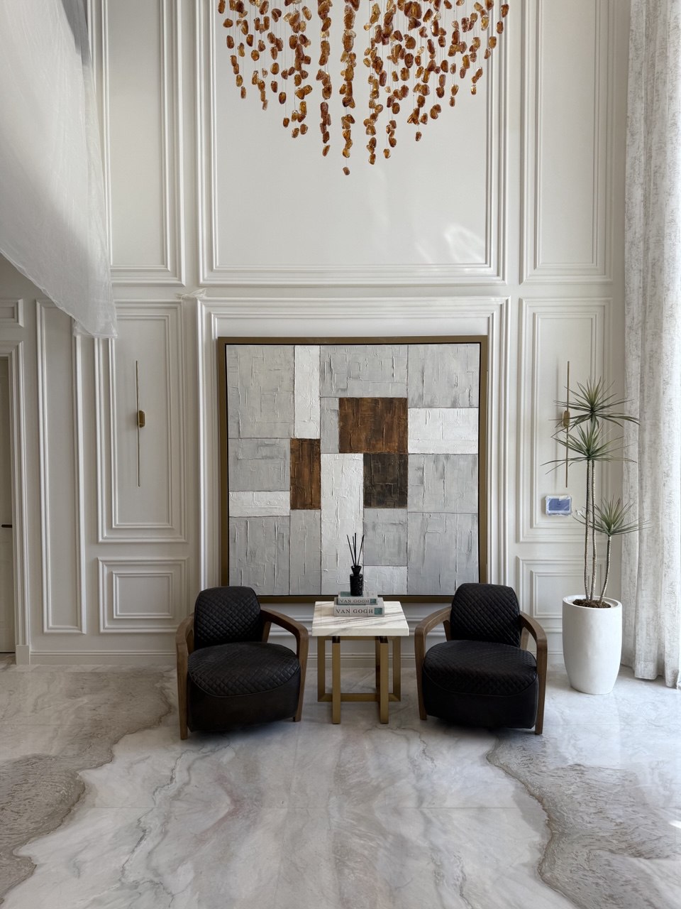 My Pink Art | Textured Acrylic Paint on Canvas for Entrance Hall